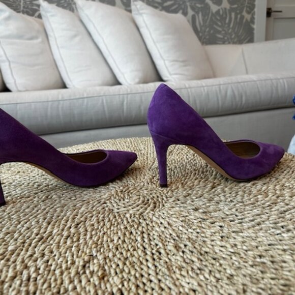 Jcrew Purple Suede 3 inch Heels, Size 6 - Picture 5 of 7